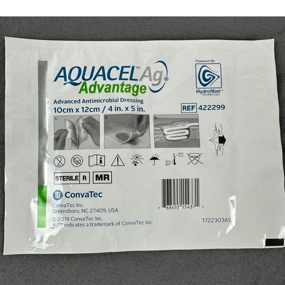 convatec Other - ConvaTec Aquacel Ag Advantage Hydrofiber Dressing 5 total- 422299